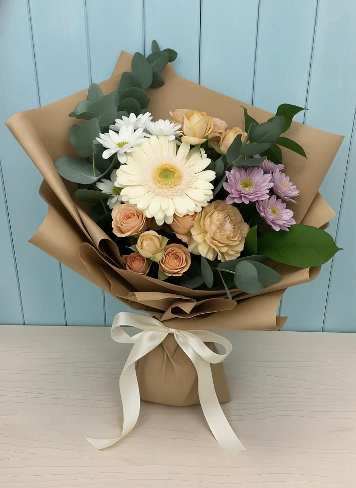 Букет цветов из: Герберы и Хризантемы в Петровке