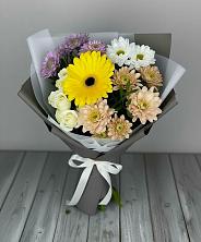 Букет цветов из:  Розы, Герберы и Хризантемы в Петровке