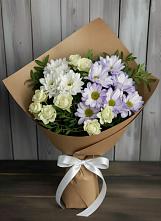 Букет цветов из:  Хризантемы и Розы в Петровке