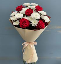 Букет цветов из:  Розы и Хризантемы #REPLACE_PRED# Петровке