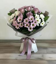 Букет цветов из:  Хризантемы и Розы в Петровке