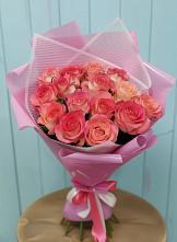 Букет 15 Розовых роз Равель #REPLACE_PRED# Петровке